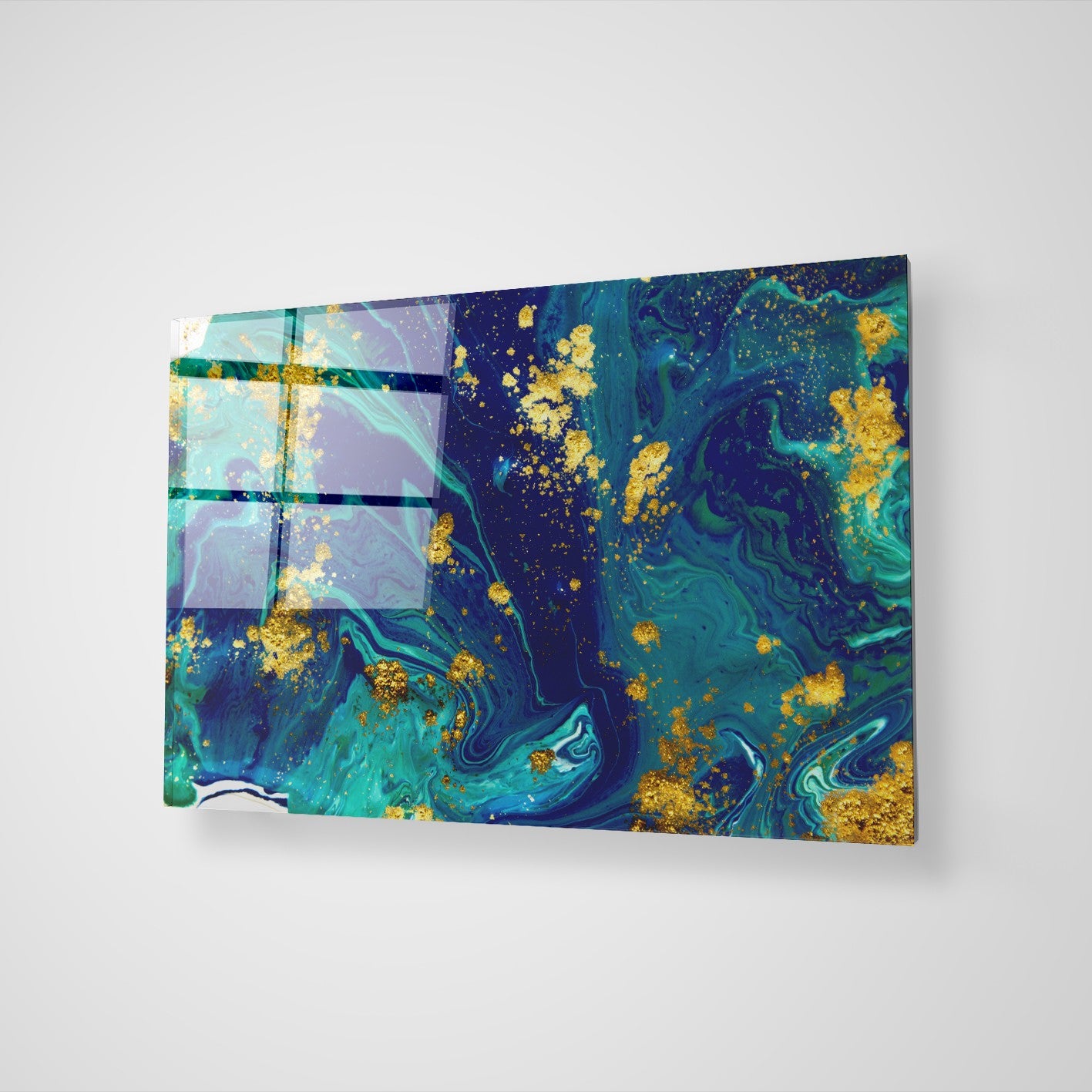 Quadro Decorativo em Vidro Temperado Multicolor 70x100cm - Arte Moderna para Parede