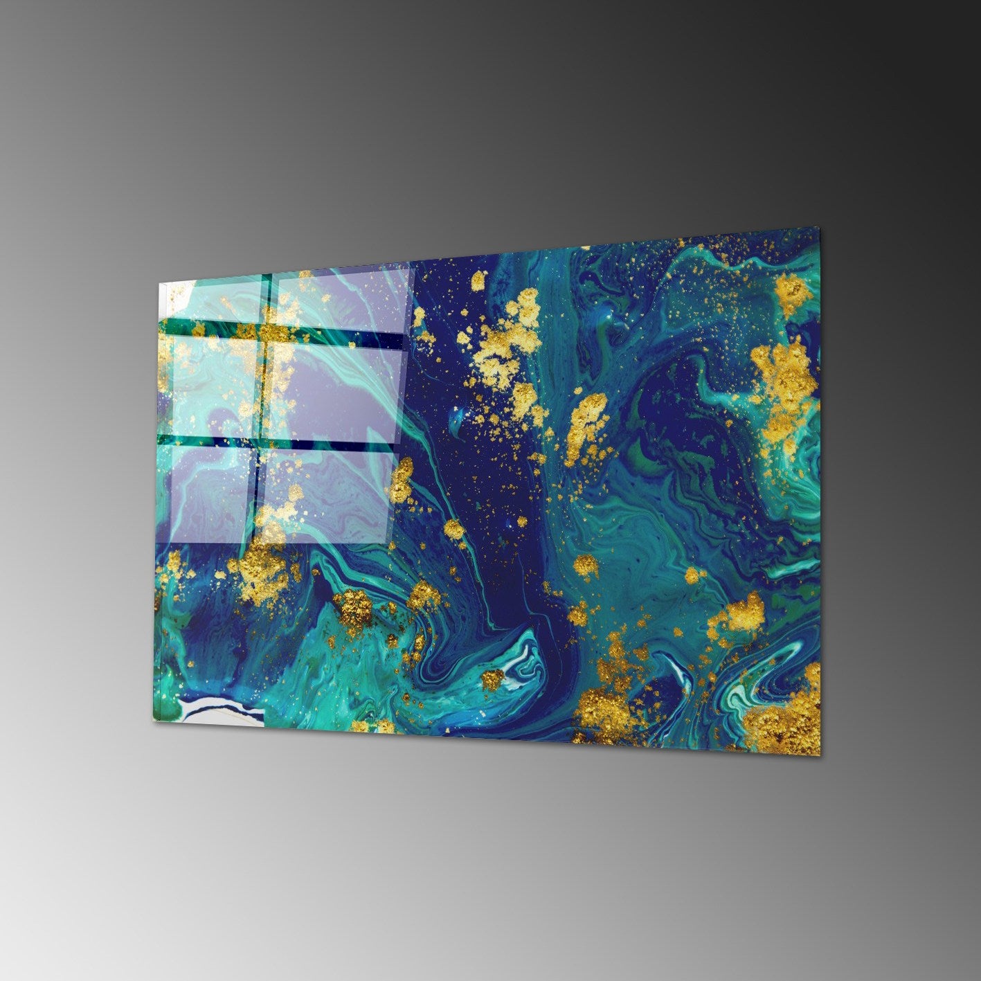 Quadro Decorativo em Vidro Temperado Multicolor 70x100cm - Arte Moderna para Parede