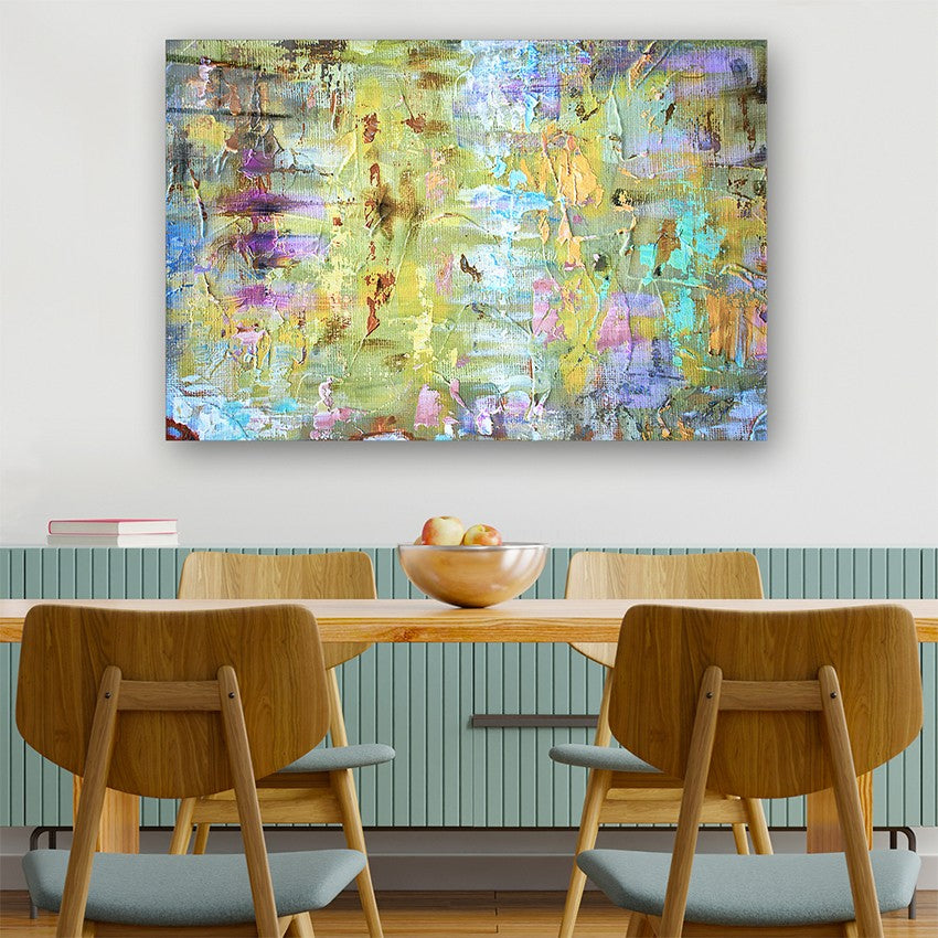 Quadro Decorativo em Vidro Temperado Multicolor 40x60cm - Arte Moderna para Parede