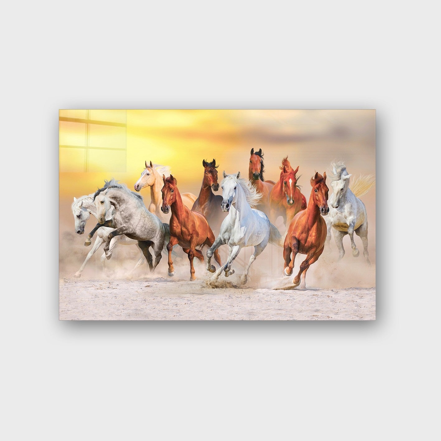 Quadro Decorativo em Vidro Temperado Multicolor 50x70cm - Arte Moderna para Parede