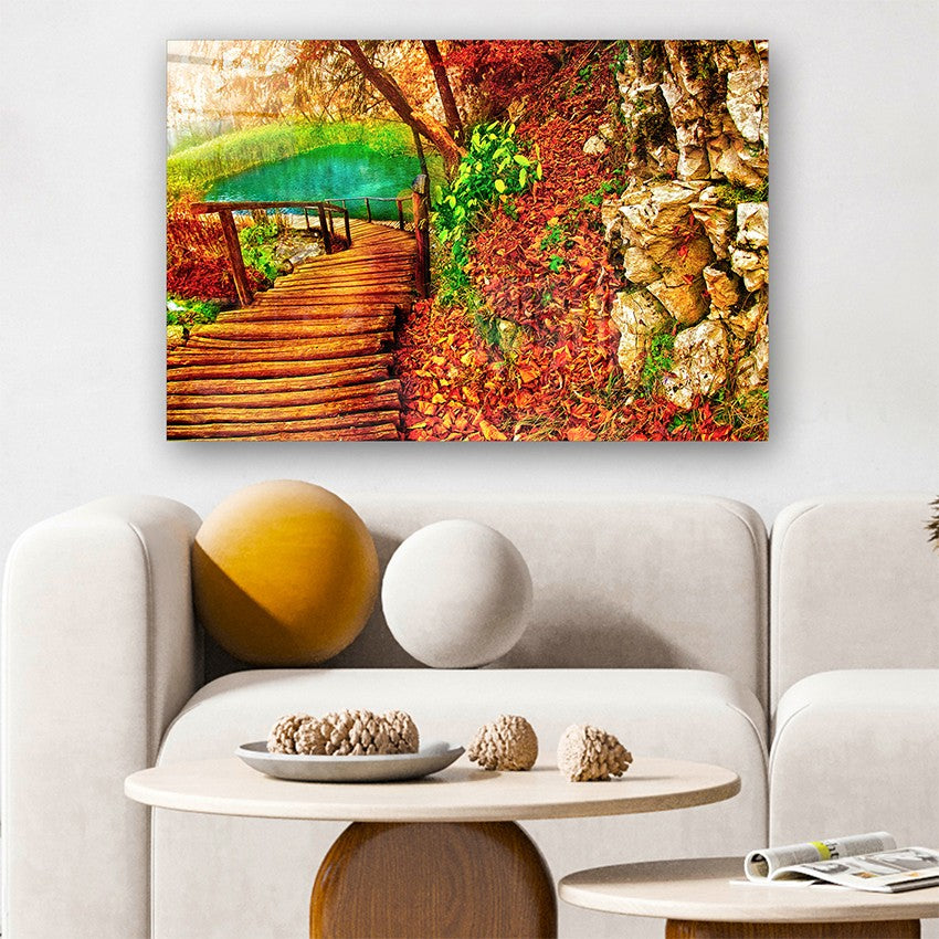 Quadro Decorativo em Vidro Temperado Multicolor 50x70cm - Arte Moderna para Parede
