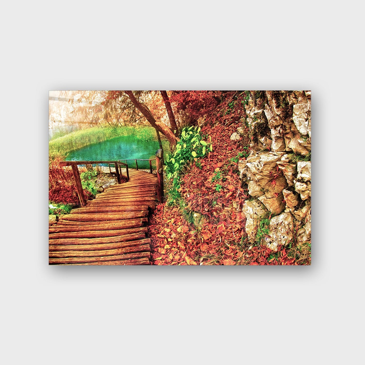 Quadro Decorativo em Vidro Temperado Multicolor 50x70cm - Arte Moderna para Parede