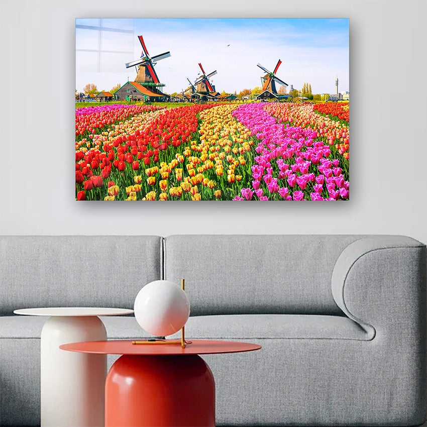 Quadro Decorativo em Vidro Temperado Multicolor 70x100cm - Arte Moderna para Parede