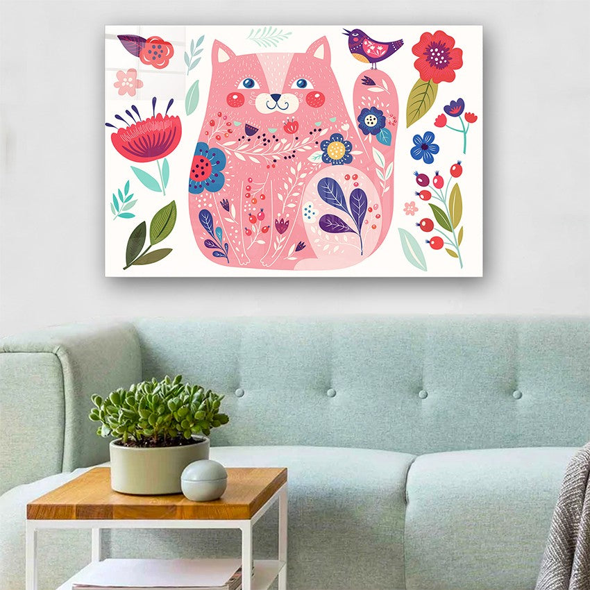 Quadro Decorativo em Vidro Temperado Multicolor 50x70cm - Arte Moderna para Parede