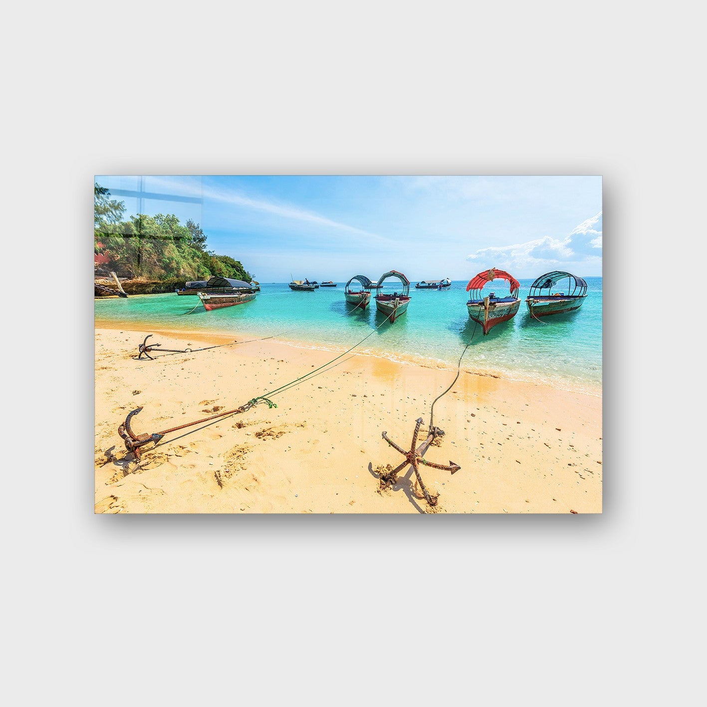 Quadro Decorativo em Vidro Temperado Multicolor 70x100cm - Arte Moderna para Parede