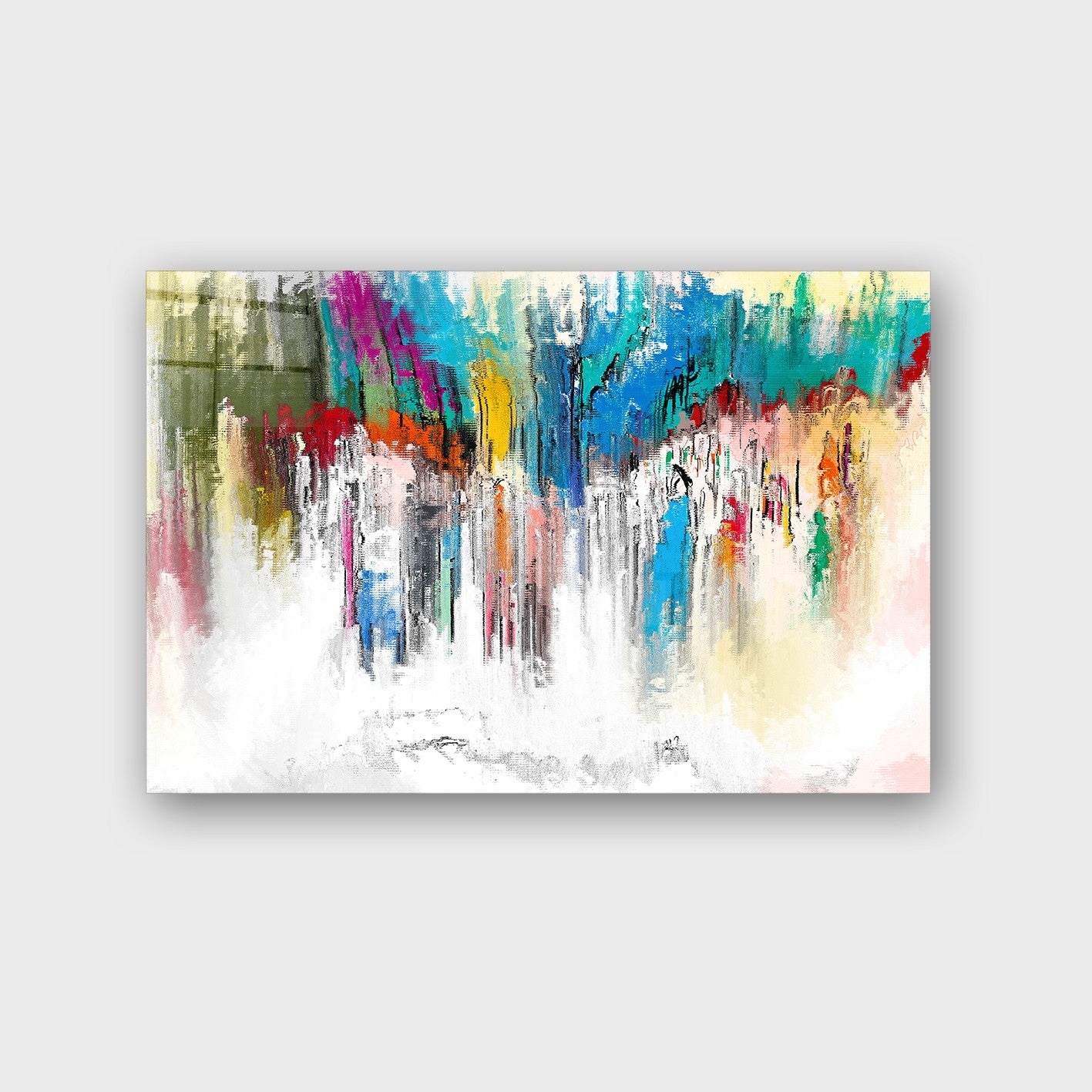 Quadro Decorativo em Vidro Temperado Multicolor 40x60cm - Arte Moderna para Parede