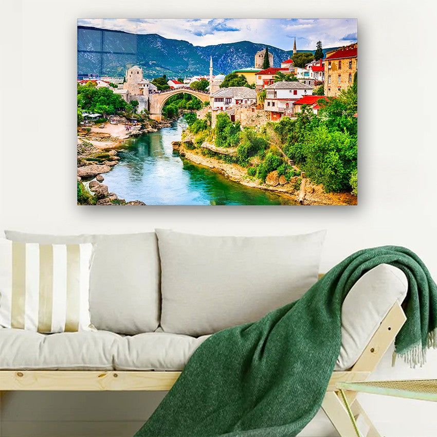 Quadro Decorativo em Vidro Temperado Multicolor 50x70cm - Arte Moderna para Parede