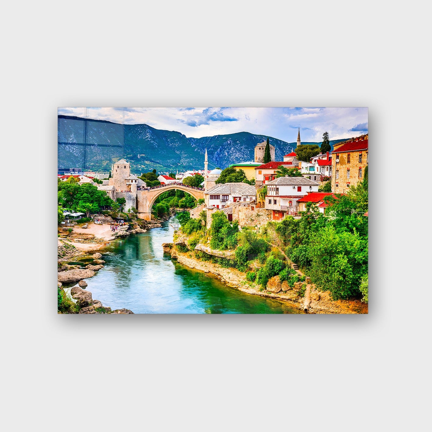 Quadro Decorativo em Vidro Temperado Multicolor 50x70cm - Arte Moderna para Parede