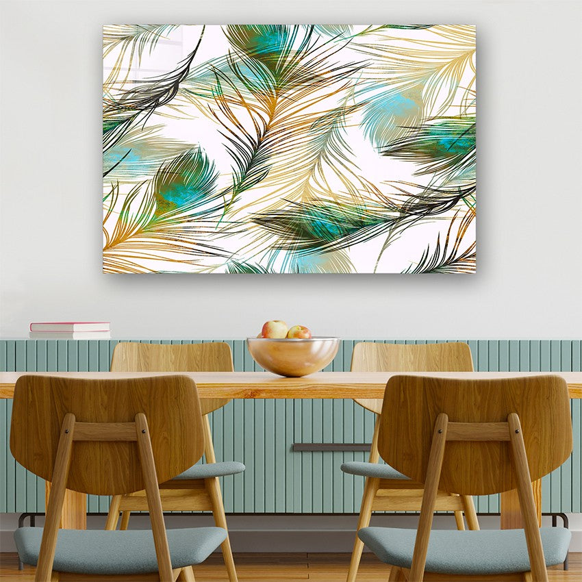 Quadro Decorativo em Vidro Temperado Multicolor 40x60cm - Arte Moderna para Parede