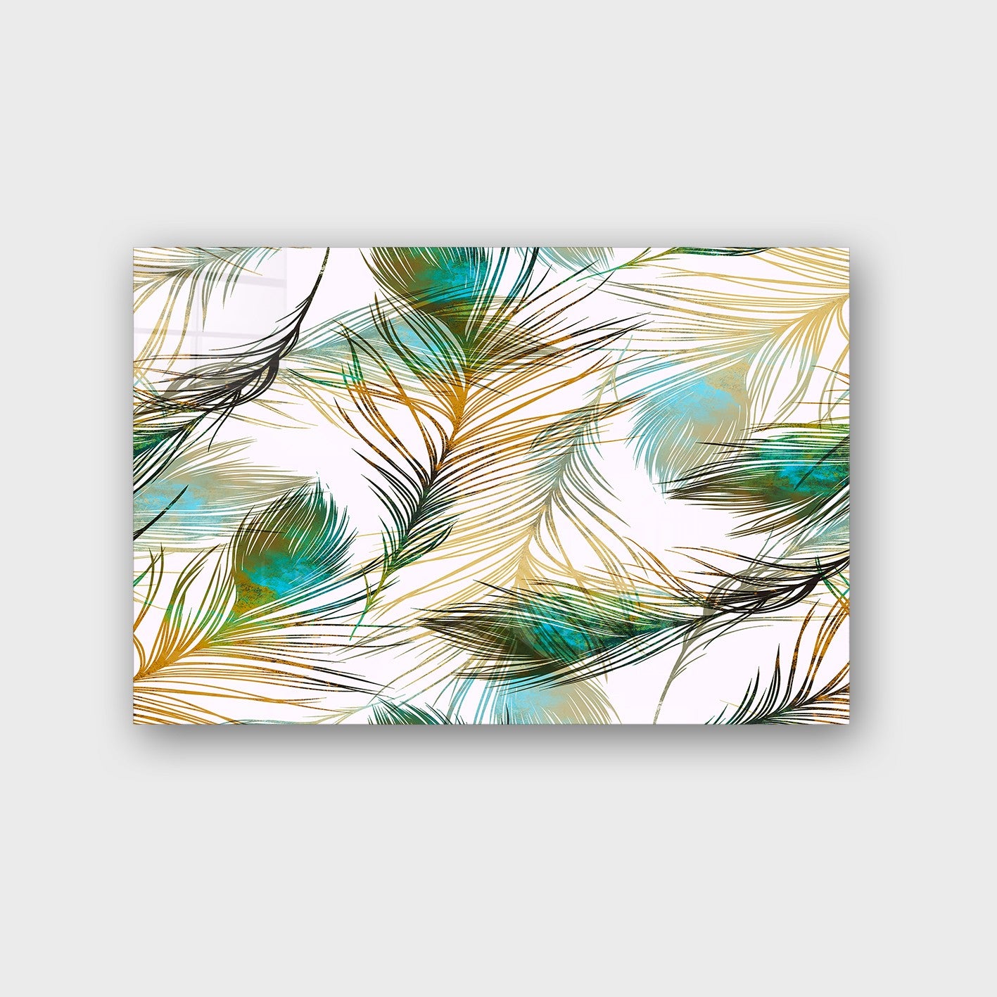 Quadro Decorativo em Vidro Temperado Multicolor 40x60cm - Arte Moderna para Parede