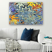 Quadro Decorativo em Vidro Temperado Multicolor 40x60cm - Arte Moderna para Parede