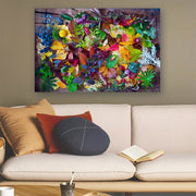 Quadro Decorativo em Vidro Temperado Multicolor 40x60cm - Arte Moderna para Parede