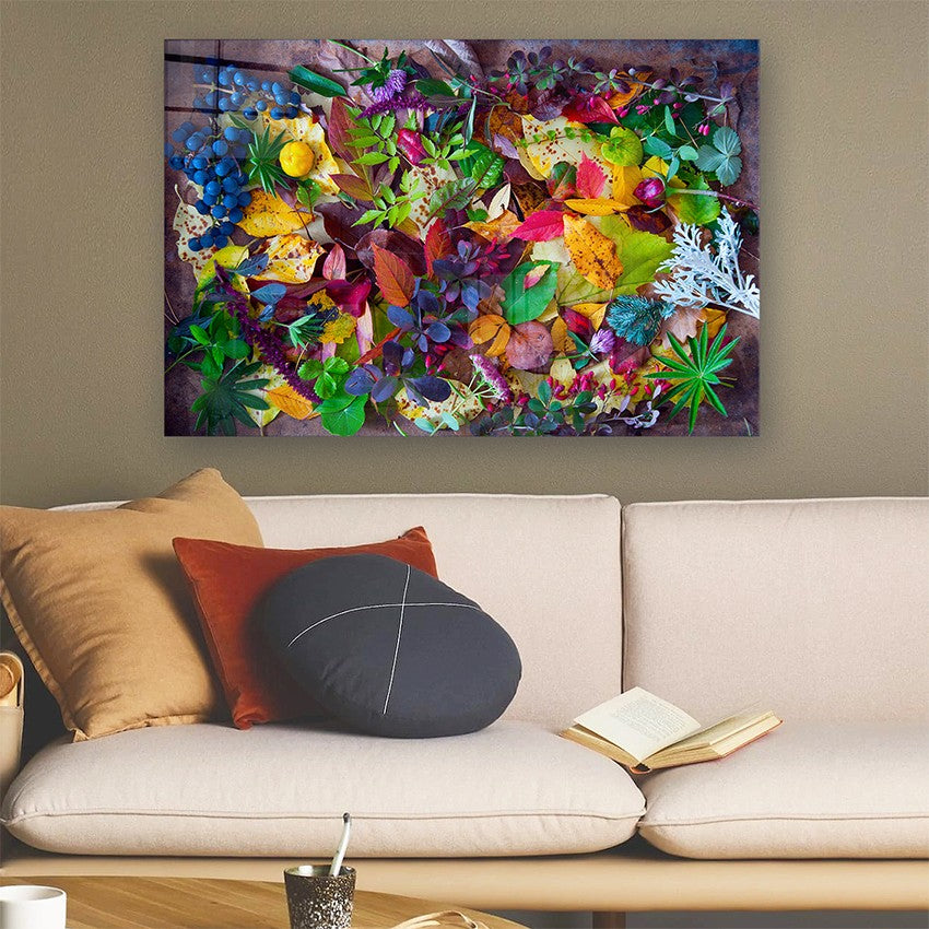 Quadro Decorativo em Vidro Temperado Multicolor 50x70cm - Arte Moderna para Parede