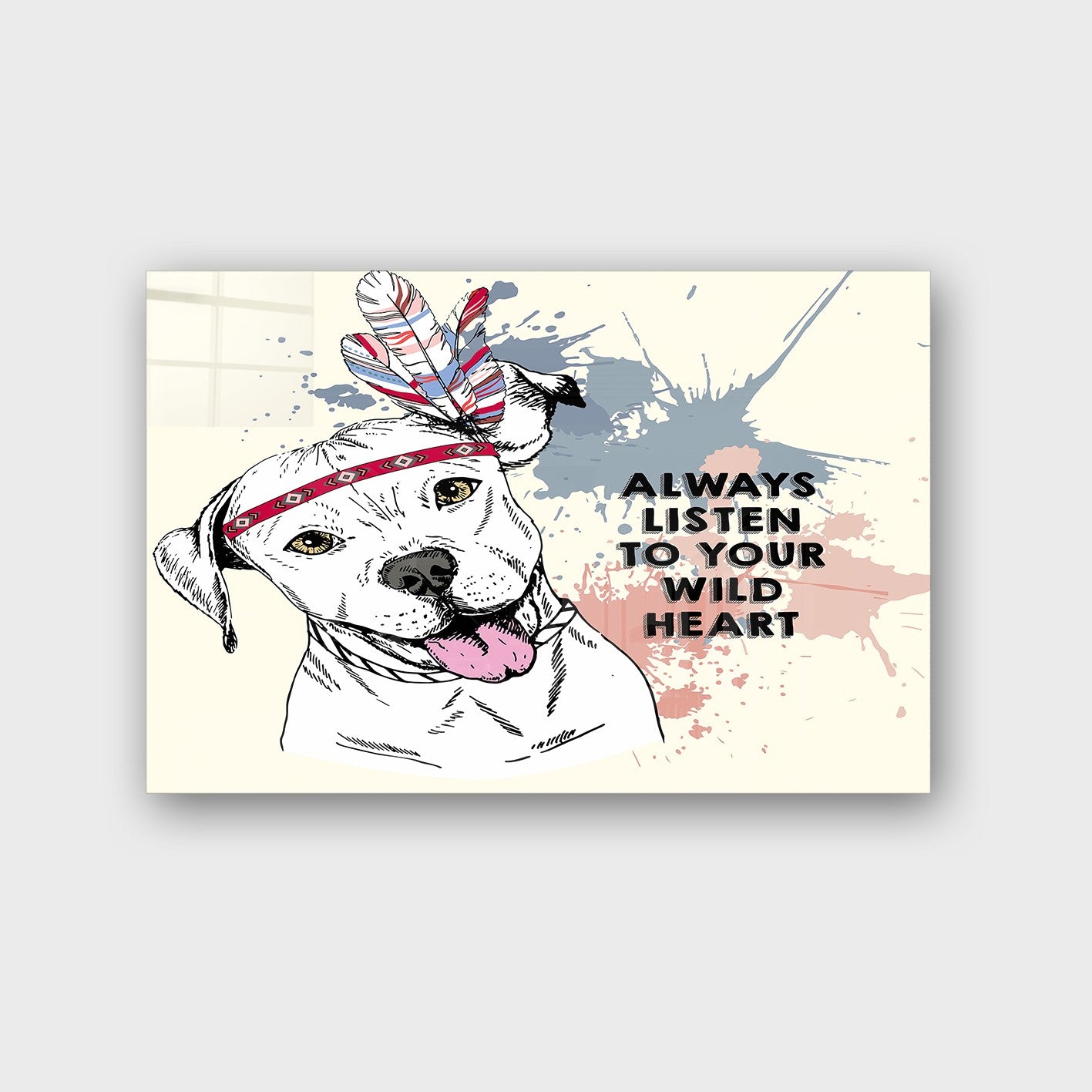 Quadro Decorativo em Vidro Temperado Multicolor 40x60cm - Arte Moderna para Parede