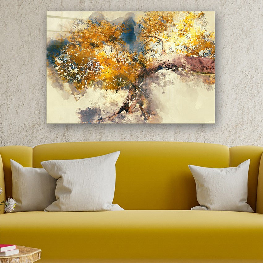 Quadro Decorativo em Vidro Temperado Multicolor 50x70cm - Arte Moderna para Parede