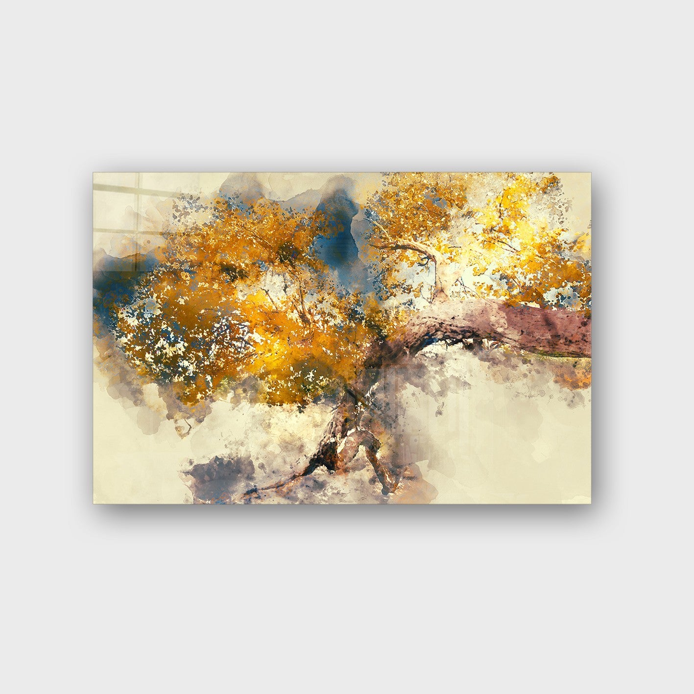 Quadro Decorativo em Vidro Temperado Multicolor 50x70cm - Arte Moderna para Parede