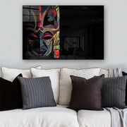 Quadro Decorativo em Vidro Temperado Multicolor 50x70cm - Arte Moderna para Parede