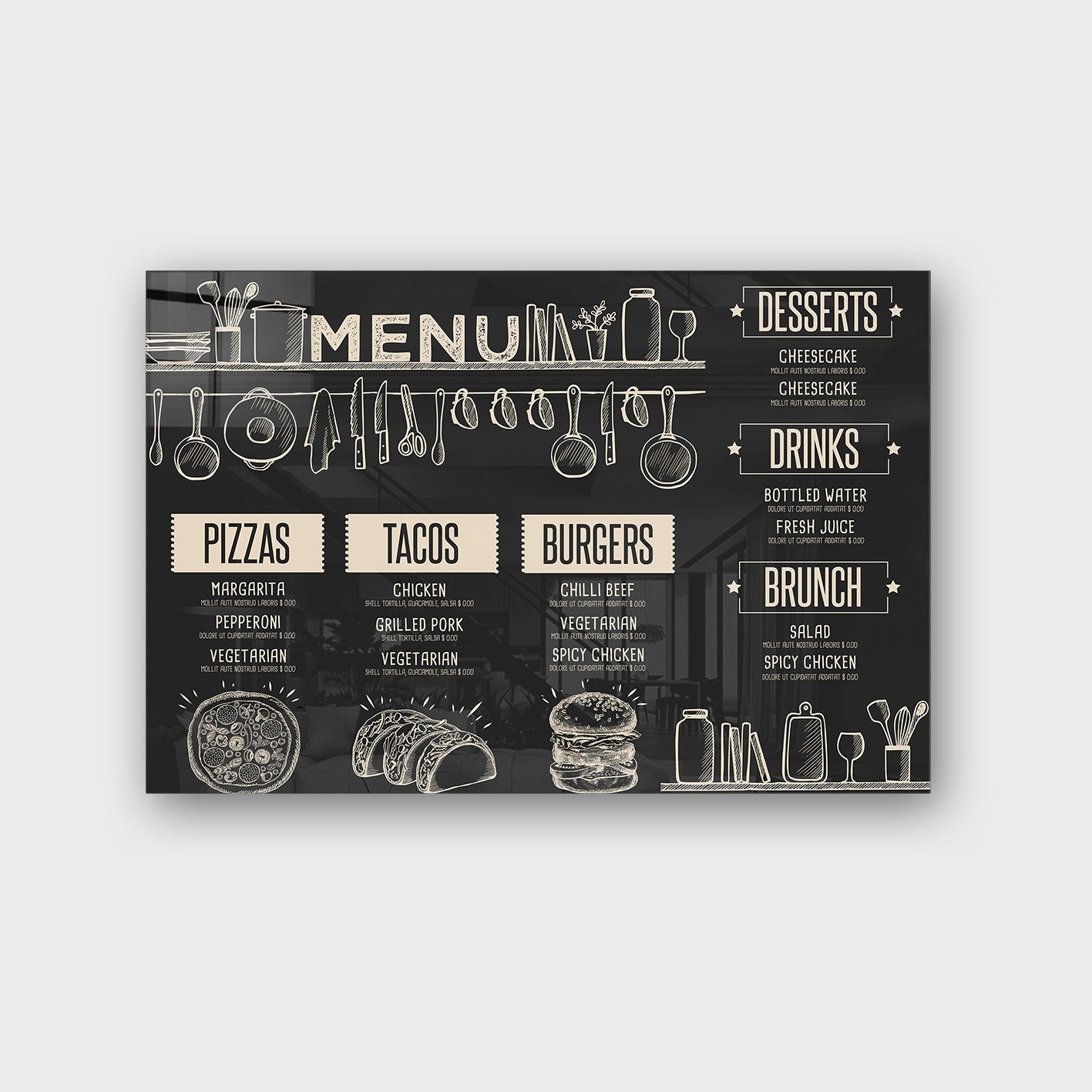 Quadro Decorativo em Vidro Temperado Multicolor 70x100cm - Arte Moderna para Parede