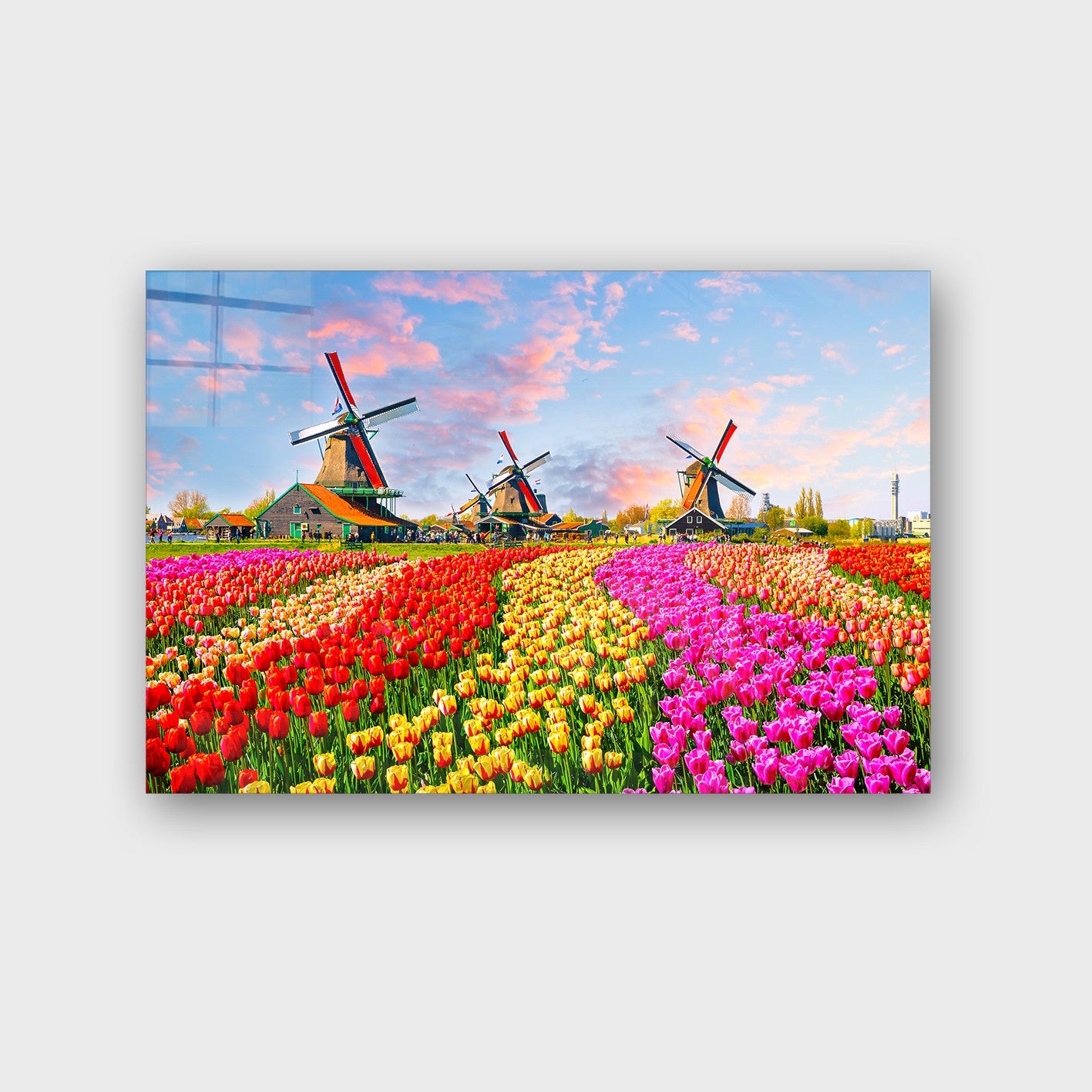 Quadro Decorativo em Vidro Temperado Multicolor 40x60cm - Arte Moderna para Parede