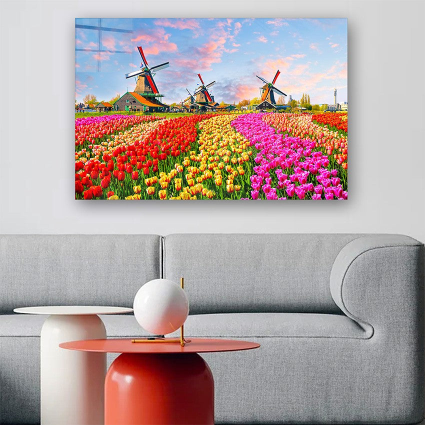 Quadro Decorativo em Vidro Temperado Multicolor 70x100cm - Arte Moderna para Parede