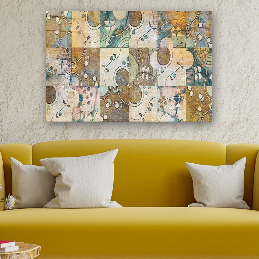 Quadro Decorativo em Vidro Temperado Multicolor 70x100cm - Arte Moderna para Parede