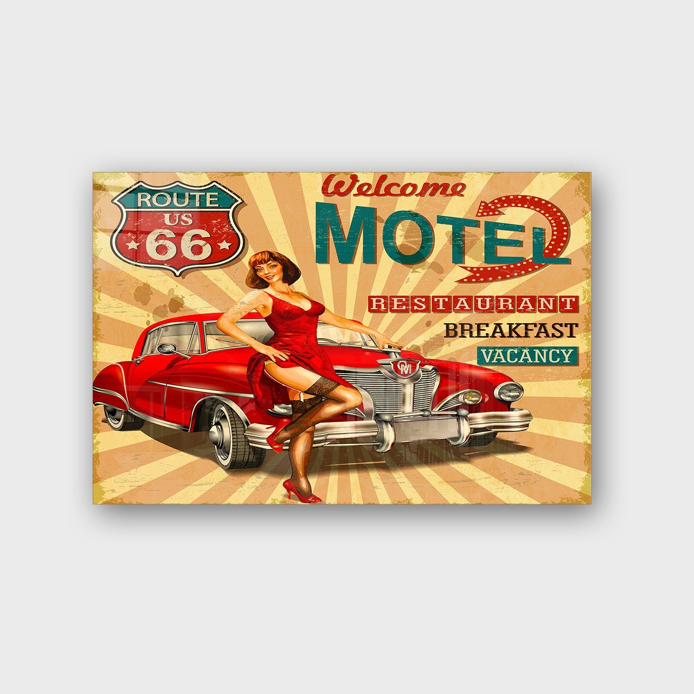 Quadro Decorativo em Vidro Temperado Multicolor 50x70cm - Arte Moderna para Parede