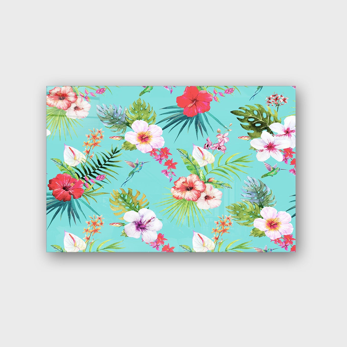 Quadro Decorativo em Vidro Temperado Multicolor 50x70cm - Arte Moderna para Parede