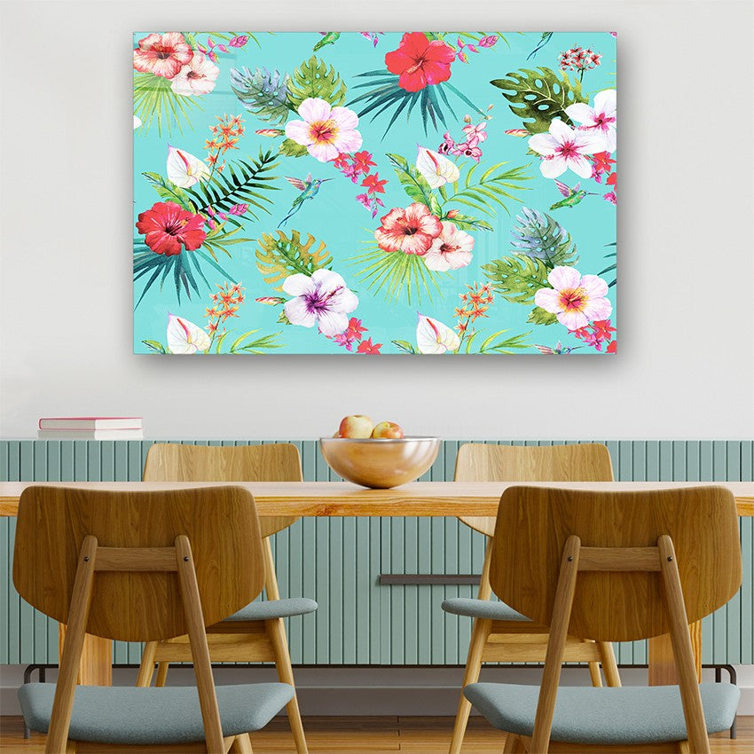 Quadro Decorativo em Vidro Temperado Multicolor 70x100cm - Arte Moderna para Parede