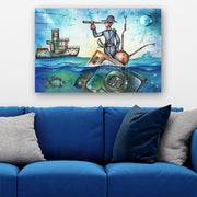 Quadro Decorativo em Vidro Temperado Multicolor 40x60cm - Arte Moderna para Parede