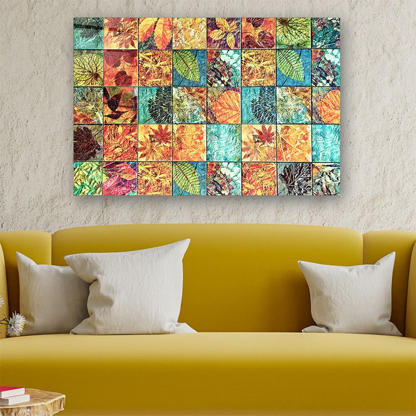 Quadro Decorativo em Vidro Temperado Multicolor 40x60cm - Arte Moderna para Parede