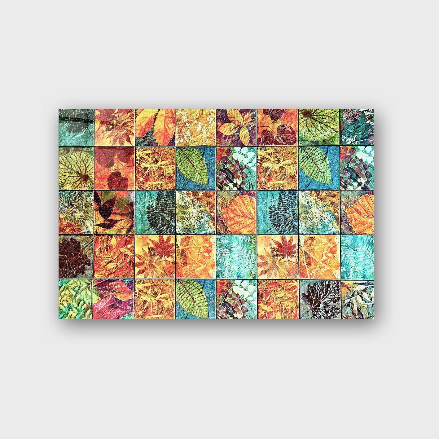 Quadro Decorativo em Vidro Temperado Multicolor 50x70cm - Arte Moderna para Parede