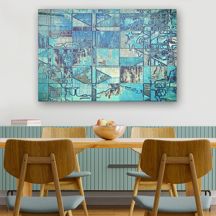 Quadro Decorativo em Vidro Temperado Multicolor 40x60cm - Arte Moderna para Parede