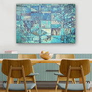 Quadro Decorativo em Vidro Temperado Multicolor 50x70cm - Arte Moderna para Parede