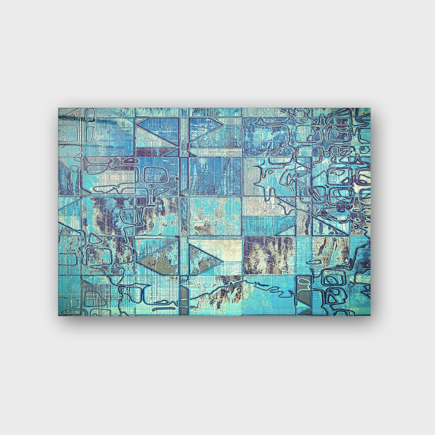 Quadro Decorativo em Vidro Temperado Multicolor 70x100cm - Arte Moderna para Parede