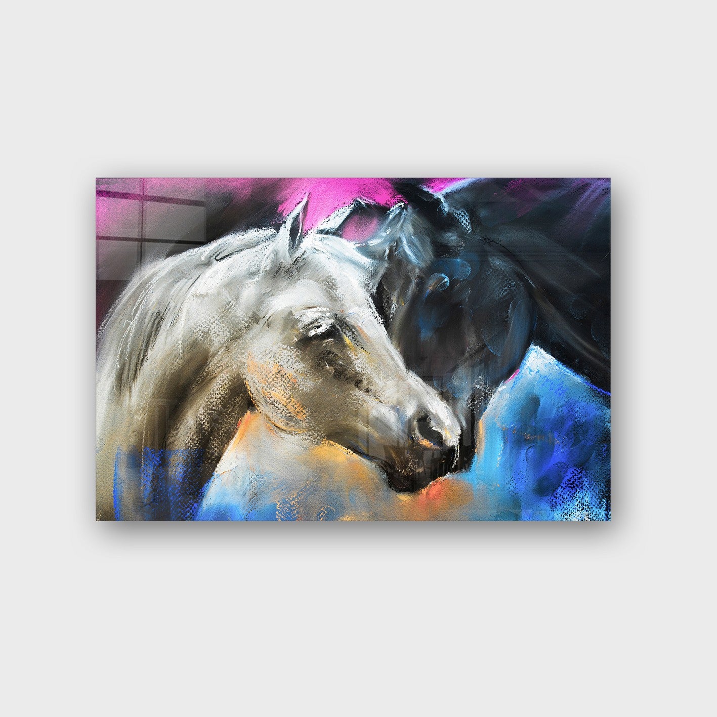 Quadro Decorativo em Vidro Temperado Multicolor 40x60cm - Arte Moderna para Parede