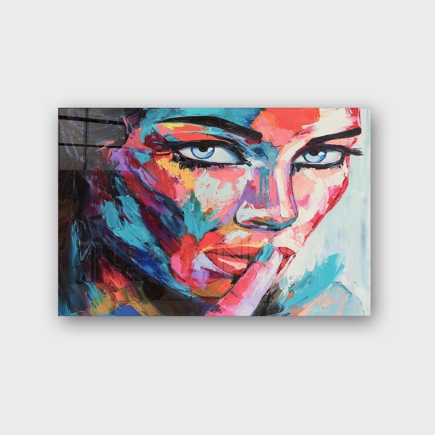 Quadro Decorativo em Vidro Temperado Multicolor 70x100cm - Arte Moderna para Parede