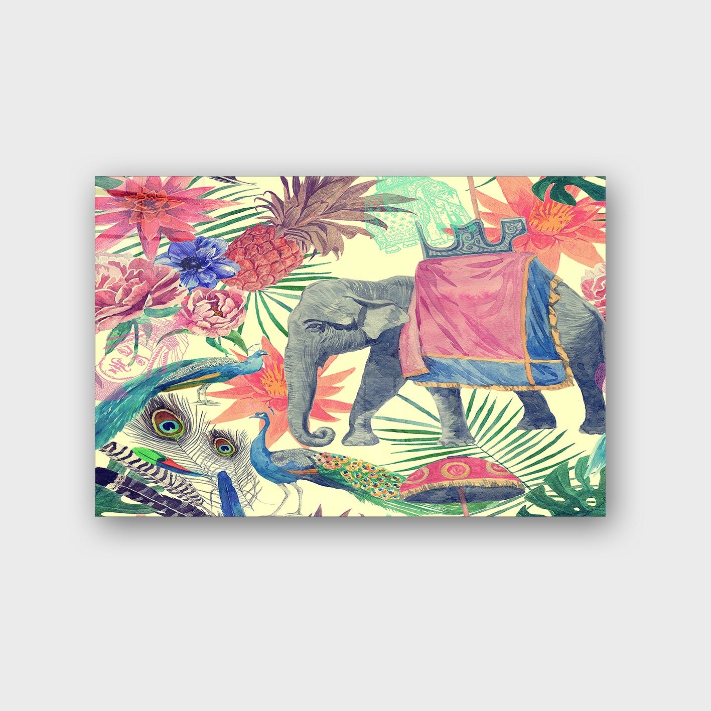 Quadro Decorativo em Vidro Temperado Multicolor 40x60cm - Arte Moderna para Parede