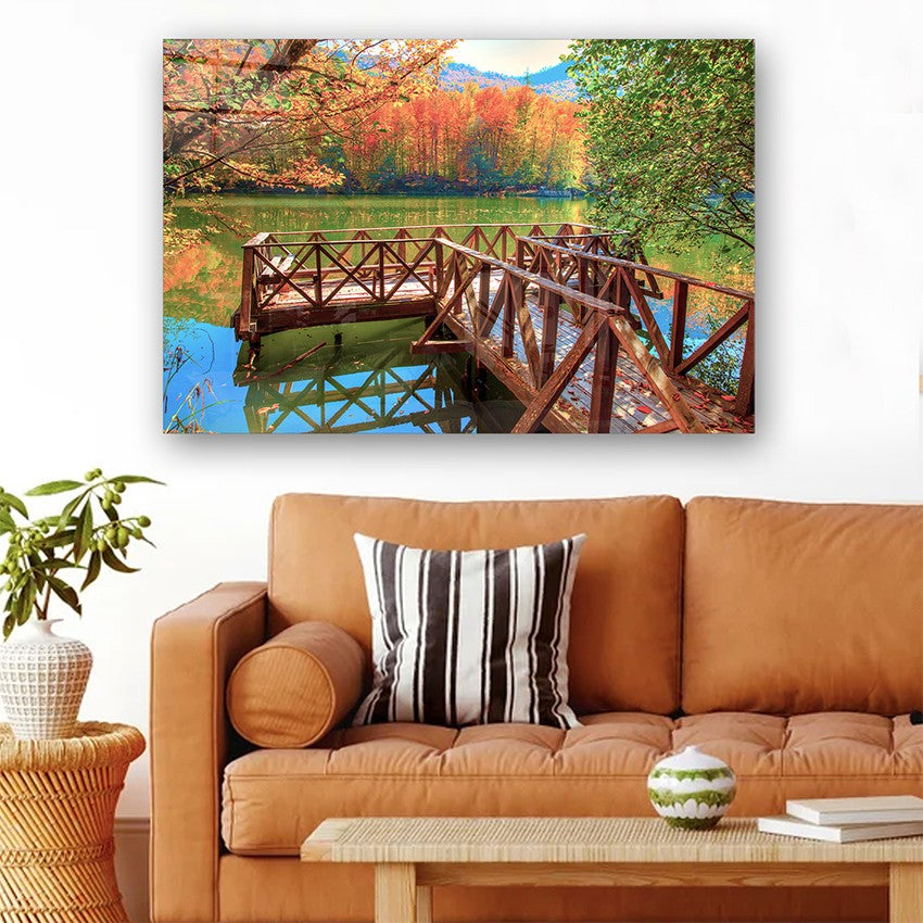 Quadro Decorativo em Vidro Temperado Multicolor 40x60cm - Arte Moderna para Parede