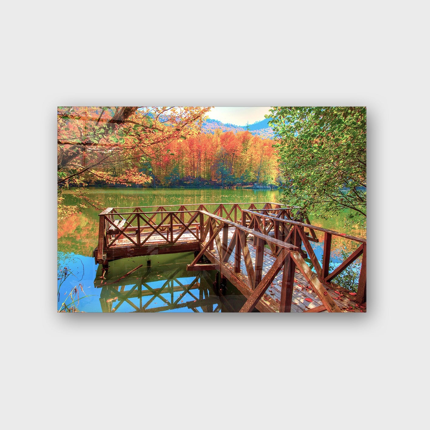 Quadro Decorativo em Vidro Temperado Multicolor 50x70cm - Arte Moderna para Parede