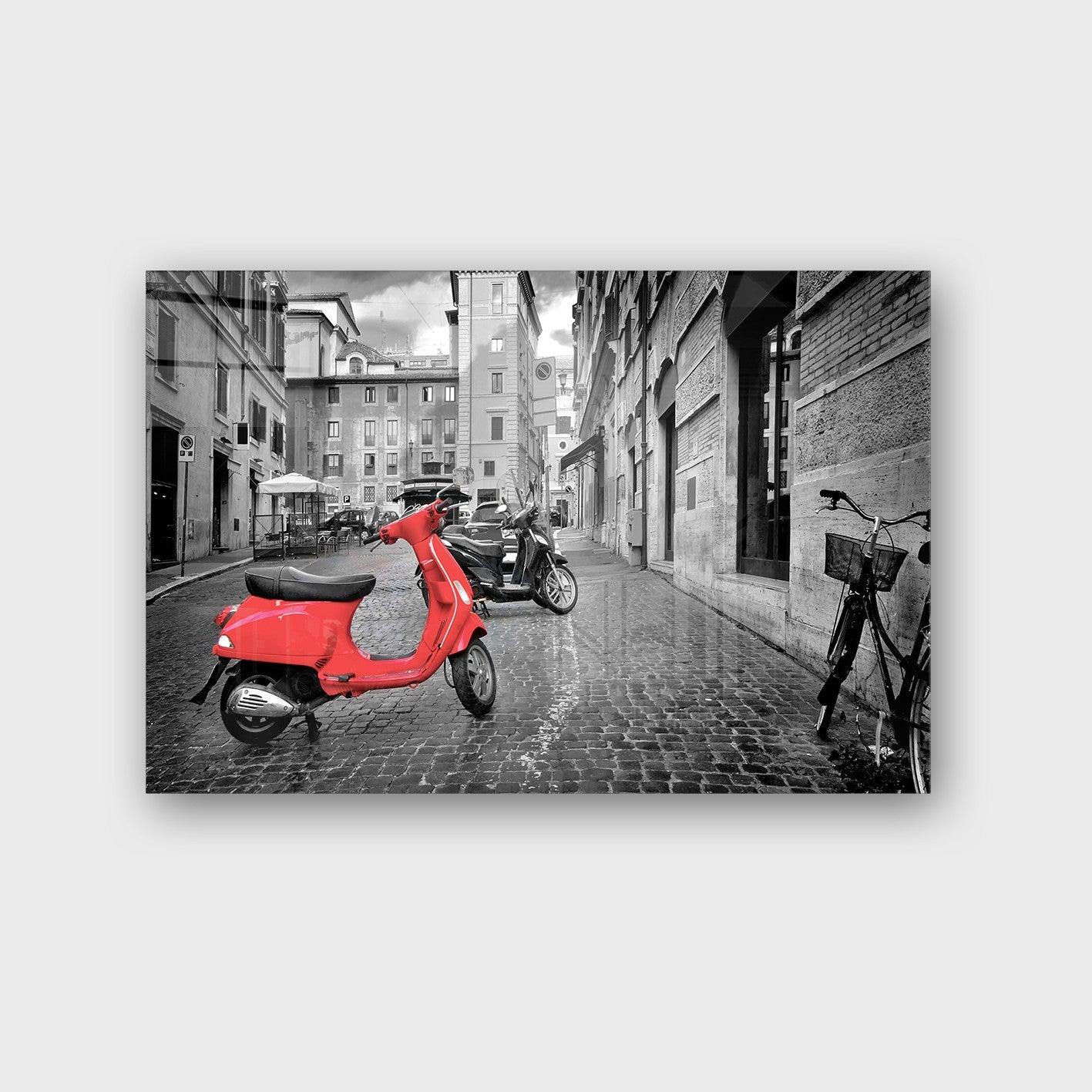 Quadro Decorativo em Vidro Temperado Multicolor 50x70cm - Arte Moderna para Parede