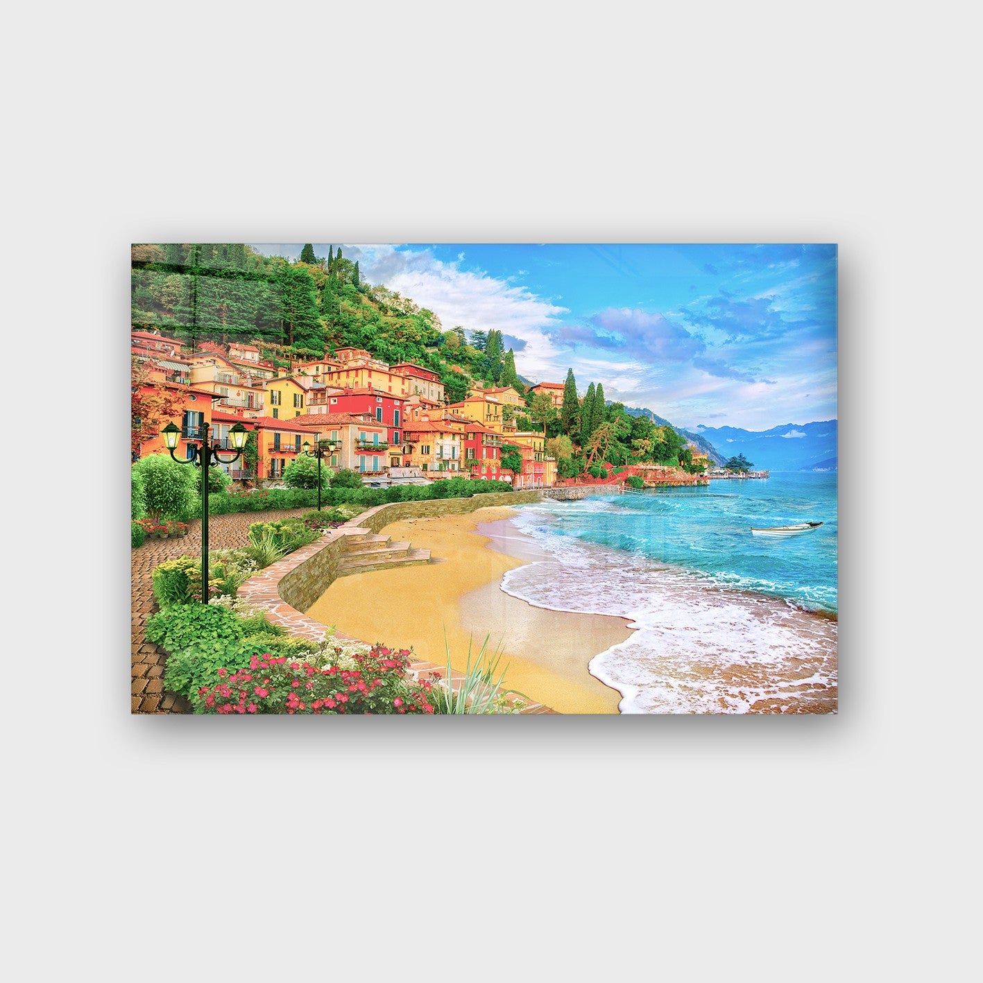 Quadro Decorativo em Vidro Temperado Multicolor 40x60cm - Arte Moderna para Parede