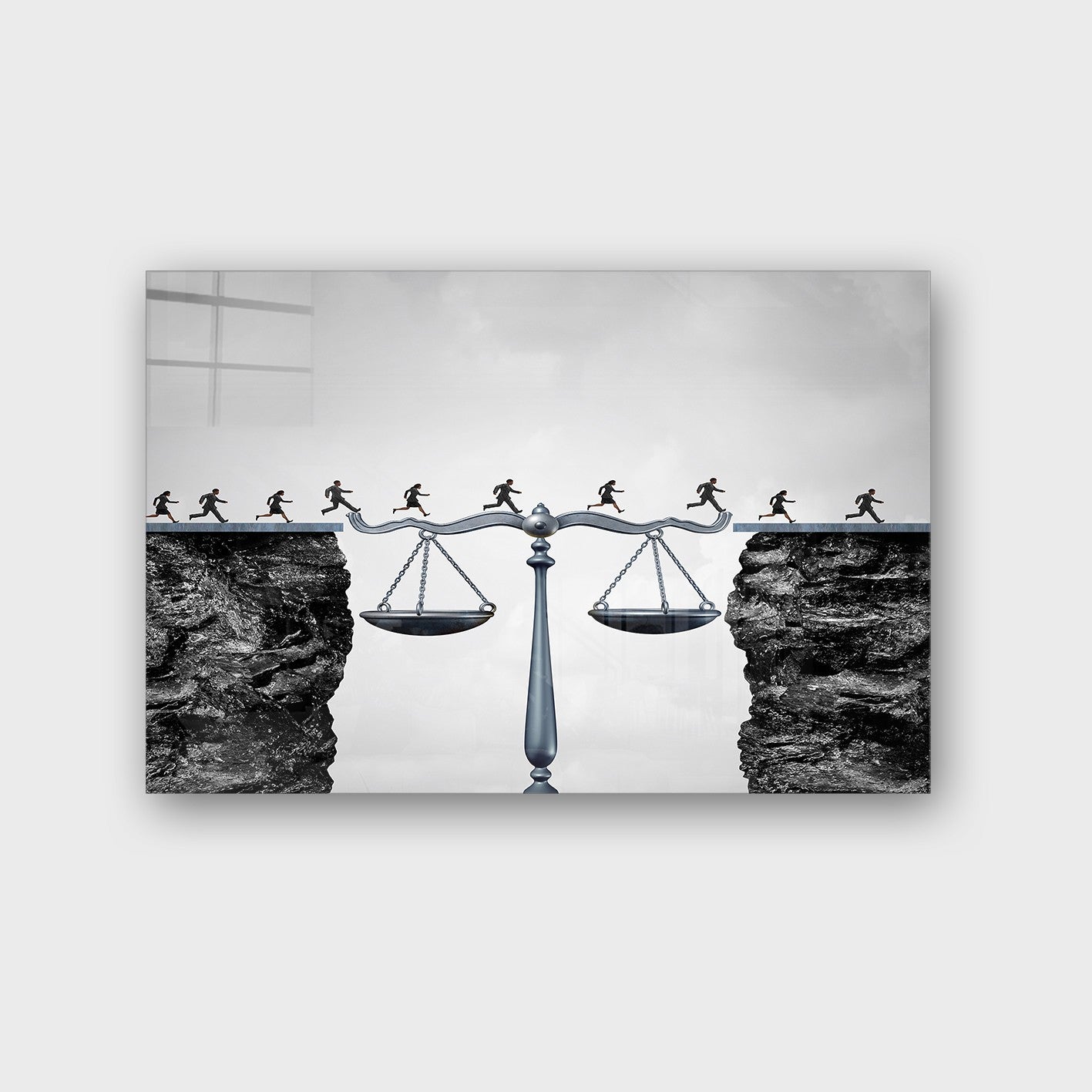 Quadro Decorativo em Vidro Temperado Multicolor 40x60cm - Arte Moderna para Parede