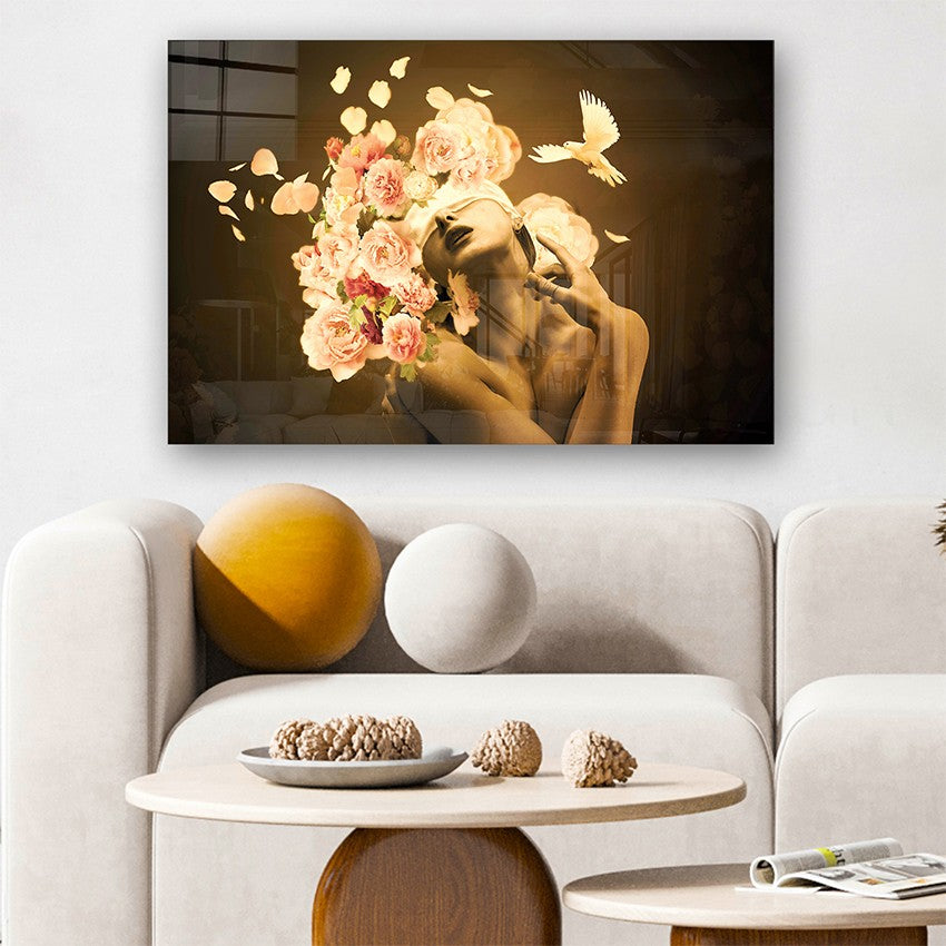 Quadro Decorativo em Vidro Temperado Multicolor 40x60cm - Arte Moderna para Parede