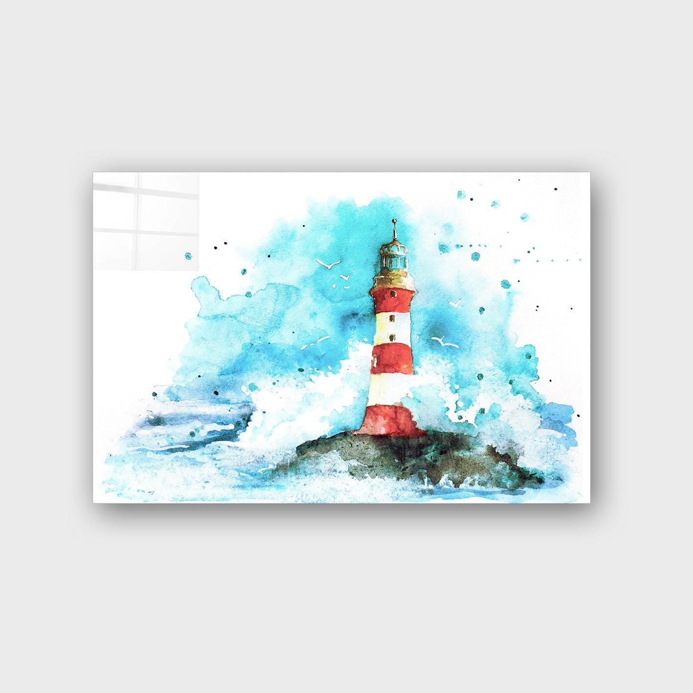 Quadro Decorativo em Vidro Temperado Multicolor 40x60cm - Arte Moderna para Parede