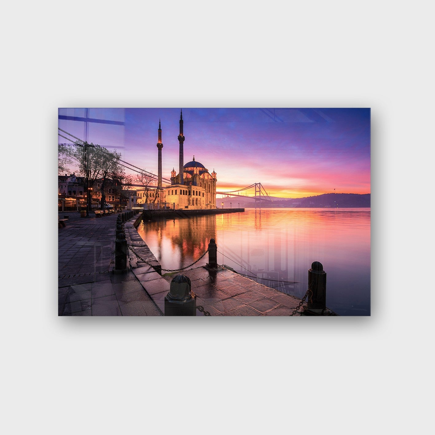 Quadro Decorativo em Vidro Temperado Multicolor 50x70cm - Arte Moderna para Parede