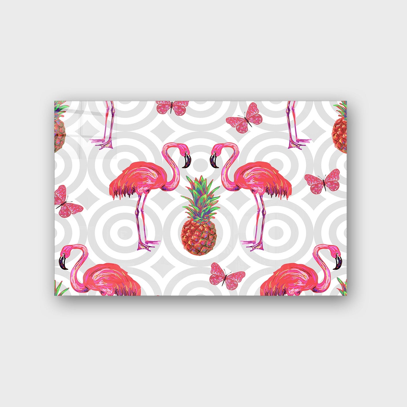 Quadro Decorativo em Vidro Temperado Multicolor 40x60cm - Arte Moderna para Parede