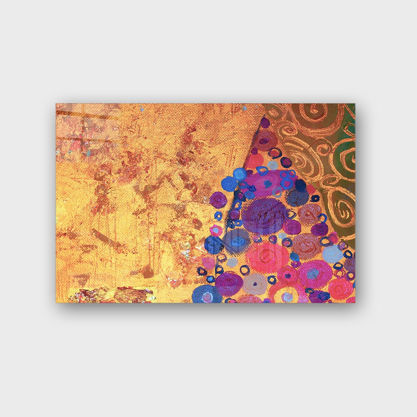 Quadro Decorativo em Vidro Temperado Multicolor 70x100cm - Arte Moderna para Parede