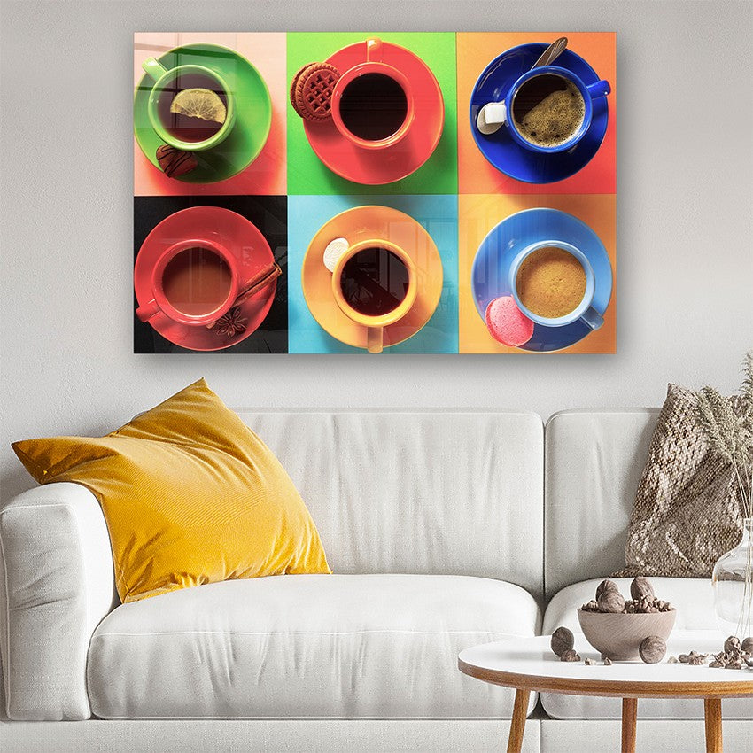 Quadro Decorativo em Vidro Temperado Multicolor 40x60cm - Arte Moderna para Parede