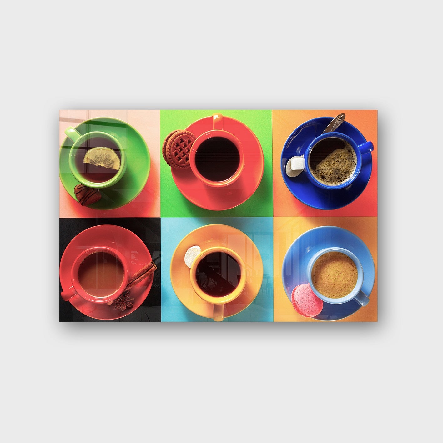 Quadro Decorativo em Vidro Temperado Multicolor 70x100cm - Arte Moderna para Parede