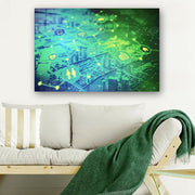 Quadro Decorativo em Vidro Temperado Multicolor 70x100cm - Arte Moderna para Parede